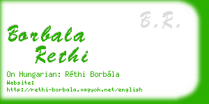 borbala rethi business card