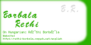 borbala rethi business card